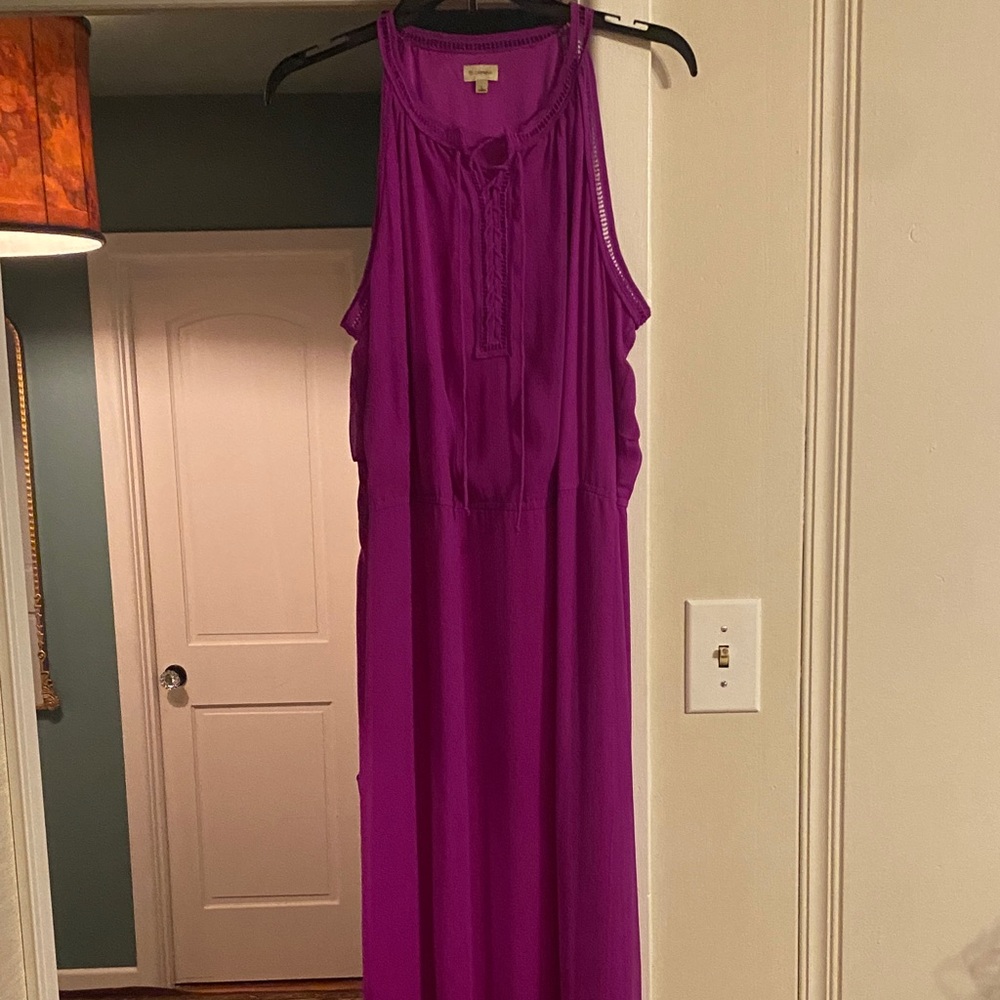 Daniel Cremieux Vibrant Purple Maxi Dress